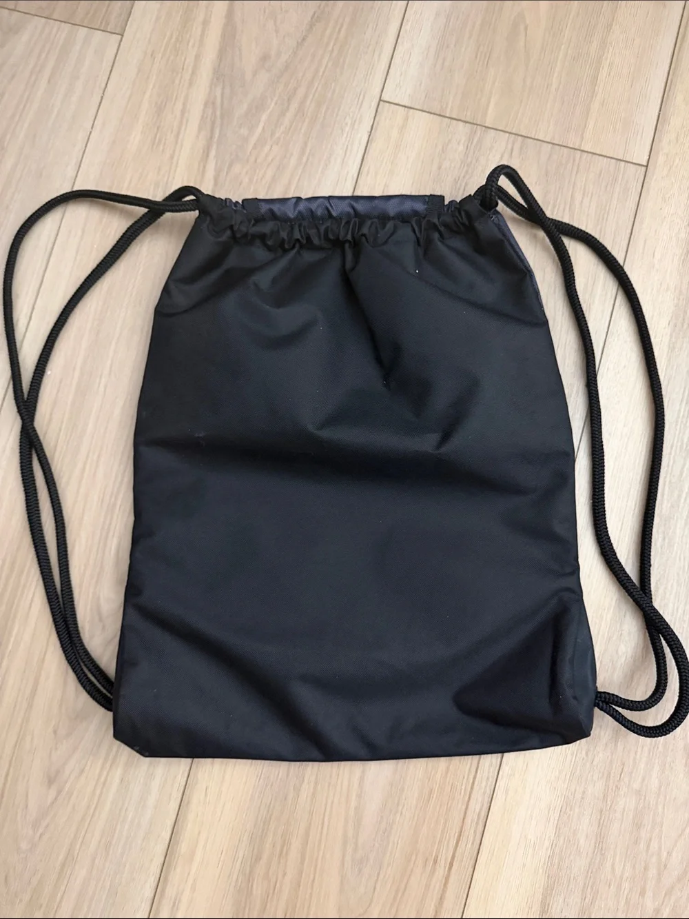adidas Black Drawstring Backpack with Pink Accents